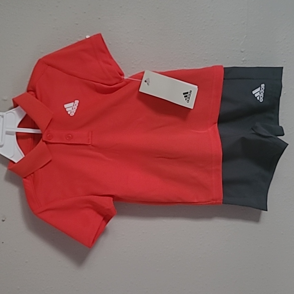 Boys Adidas Polo and Shorts set